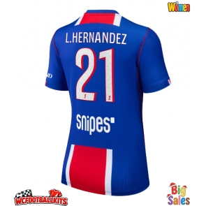 Paris Saint-Germain Lucas Hernandez #21 Replica Home Stadium Shirt for Women 2026-27 Short Sleeve
